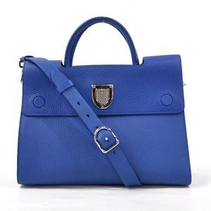 Christian Dior Ever DIOREVER Shoulder Bag Leather Blue